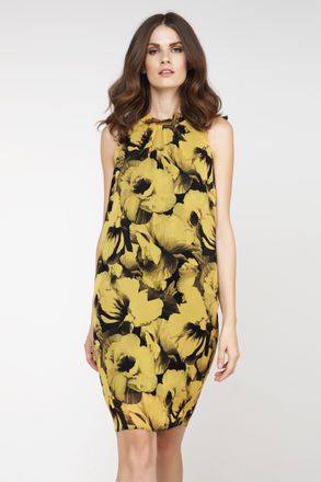 M&oacute;veis Conquista Mouwloze Print Jurk in Zwart