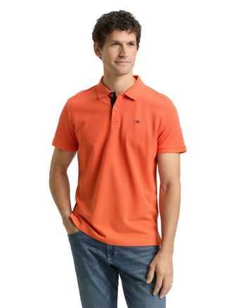 Tom Tailor Poloshirt TOM TAILOR, Herren, Gr. XXL, pale rot, Single Jersey, Obermaterial: 100% Baumwolle, regular fit taillenbedeckt, Shirts Poloshirt, mit Logo S