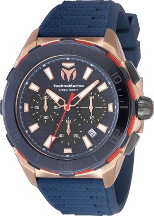 Technomarine Seven Seas Chronograph GMT Quartz Black Dial Mens Watch TM-725025
