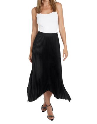 Love Token Jennifer Pleated Skirt In Black