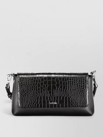 Calvin Klein croc embossed shoulder bag