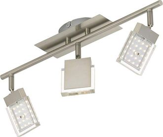 Briloner Leuchten Plafoniera con FarettiLED Integrata, 4.5 W, Satinati, 48.5 x 8 x 8.7 cm [Classe di efficienza energetica A+]