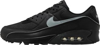 Nike Nike Air Max 90 Premium Mens Shoes with Reflective Accents (Black/Black/Anthracite/Multi-Color), Black/Black/Anthracite/Multi-color, 7