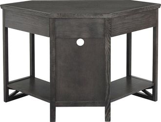 Leick Home 84430 Oak Computer/Writing Corner Desk With Drawer