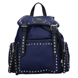 La Carrie Zaino in similpelle con borchie - - Bags - Donna - Blu - ONE SIZE