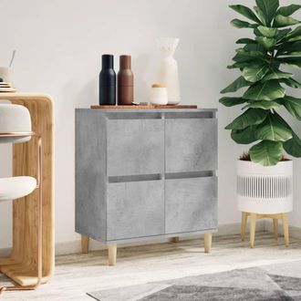 vidaXL Vidaxl - Aparador De Madera Contrachapada Gris Hormig&oacute;n 60x35x70 Cm