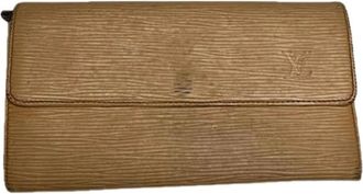 Louis Vuitton Pre-owned Wallets, female, Beige, Size: ONE SIZE Pre-owned Vintage Leather Wallet