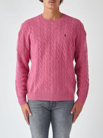 Polo Ralph Lauren Maglia girocollo in lana e cashmere con logo Pony ricamato