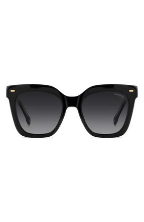 Carrera 52mm Gradient Rectangular Sunglasses in Black/Dark Grey Sf at Nordstrom
