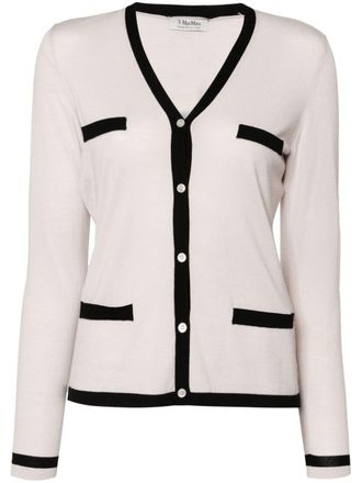 Max Mara Vest met V-hals en afwerking - Beige