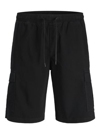 Jack & Jones Cargohose JACK & JONES JPSTCOLE DYLAN CARGO SHORTS MID, Damen, Gr. XXL, N-Gr, schwarz, Web, Obermaterial: 98% Baumwolle, 2% Elasthan, unifarben, relax