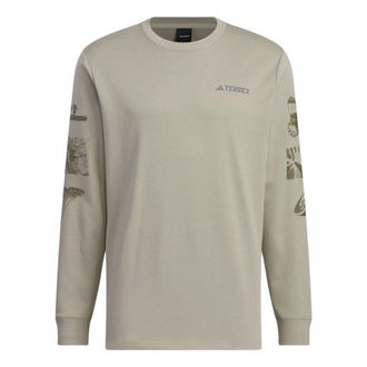 adidas x National Geographic Aeroready Graphic Long Sleeve Tee Asia Sizing Silver Pebble IS9509