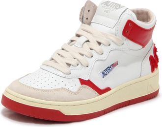 Autry Medalist Mid Vintage Effect Schoenen - Dames - Sneakers - Wit - 37 EU - Katoen - Schoenen