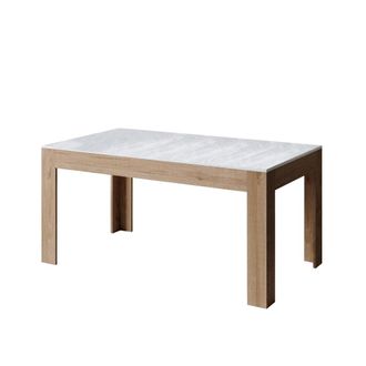 Itamoby Mesa extensible 90x160/220 cm efecto madera fresno blanco/roble