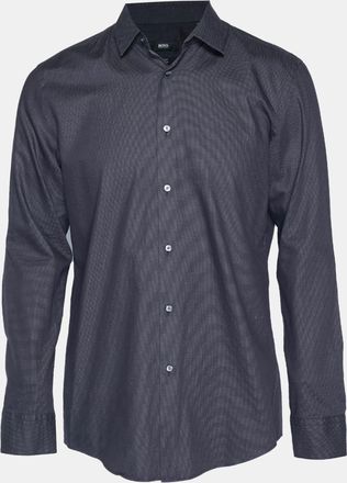HUGO BOSS Boss By Hugo Boss Black Patterned Cotton Shirt