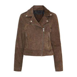 Notyz Amsterdam Suede Jacket - - Jackets - Donna - Marrone - L