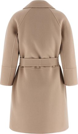 Max Mara Womens Beige Virgin Wool Coat Clothing