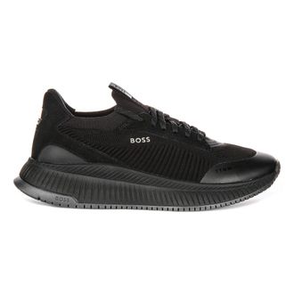HUGO BOSS Zwarte Textiel Sneakers voor Mannen - Heren - Schoenen - Zwart - Maat: 44 EU Denim