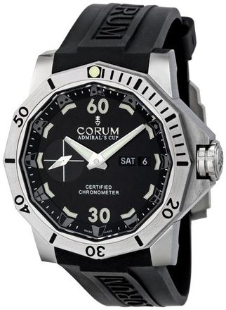 Corum Pre-owned Corum Admirals Cup Seafender 46 Chrono Dive Automatic Chronometer Black Dial Mens Watch A947/00980
