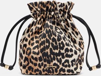 Ganni Bou leopard-print pouch