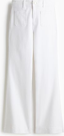 H&M Flared High Jeans - White
