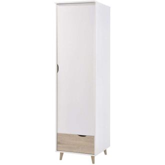 LPD Furniture Lpd Furniture - Stockholm 1 Door Wardrobe White-Oak
