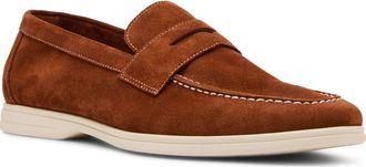 Steve Madden Laguna Penny Loafer in Cognac Suede at Nordstrom, Size 11.5