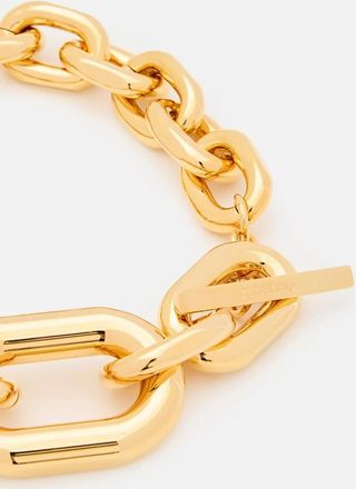 Paco Rabanne Armbänder - Interlocking Link Bracelet With Polished Gold Fini - Gr. ONE SIZE - in Gold - für Damen