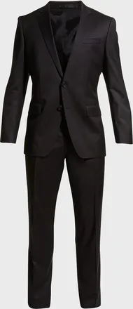 BOSS Men & apos;s Stretch-Wool Basic Two-Piece Slim Fit Suit, Black