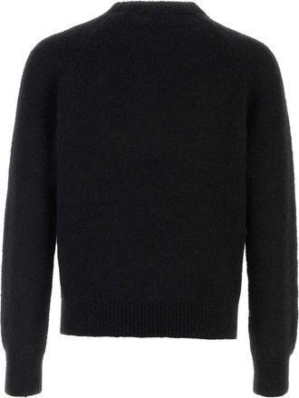 Dries Van Noten Mens Black Alpaca Blend Melbourne Sweater Maglie