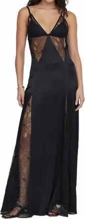 Third Form Inhale Panel Slip Dress In Black