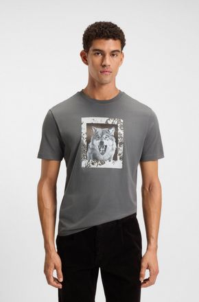 Boss Orange by Hugo Boss T-Shirt BOSS ORANGE Te lupo, Herren, Gr. XXL, open grau062, Single Jersey, Obermaterial: 100% Baumwolle, unifarben, regular fit normal, Rundhals, Shir