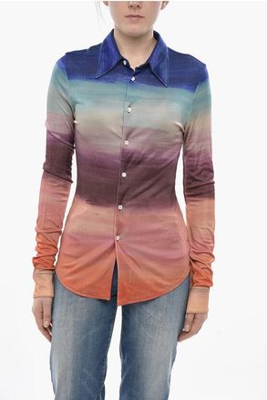 Marni Camicia in Viscosa Stretch con Motivo Degrad&egrave; taglia 36