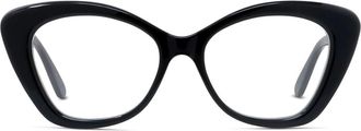 Loewe Glasses, female, Black, Size: ONE SIZE Elegant Black Cat-Eye Eyeglasses