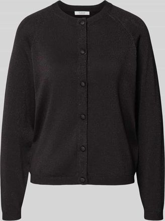 b.young B.Young Schimmernder Cardigan aus Viskose-Mix Modell MOBBE in Black, Größe XXL