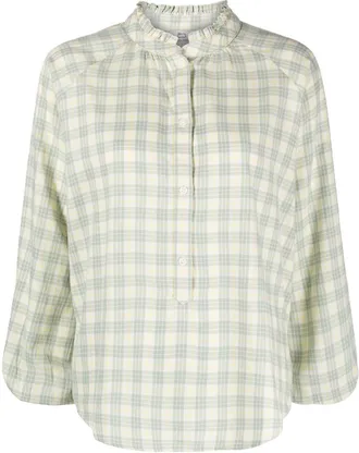 Woolrich checked cotton blouse - women - Cotton - L - Green