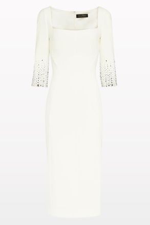 Jenny Packham Rosebud Midi Dress in Vanilla at Nordstrom, Size 10 Uk