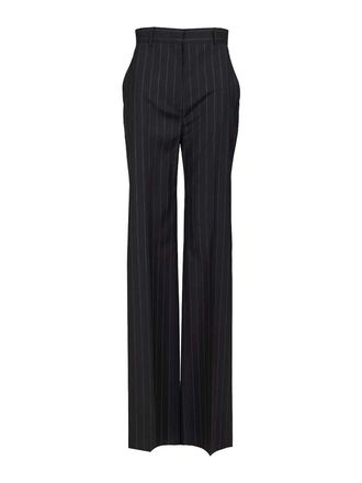 Max Mara Pinstriped Wool Trousers