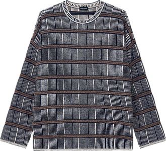 Giorgio Armani Striped Crewneck Knit Sweater