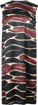 Marni Viscose Midi Jurk - Dames - Casual kleedjes - Veelkleurig - M - Satijn - Kleedjes