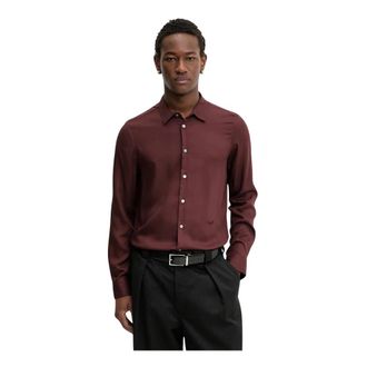 Zadig&Voltaire Geborduurd overhemd met lange mouwen - Heren - Casual Overhemden - Rood - M - Overhemden