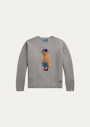 Polo Ralph Lauren Mens Wool-Blend Polo Bear Sweater