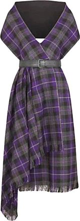 Dior Scottish Dress Show Purple - Dames - Casual kleedjes - Veelkleurig - XS - Kleedjes