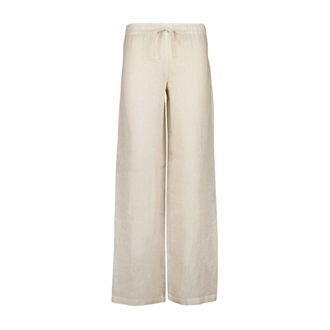 120% Lino Mujer, Pantalones, Beige, Talla: L