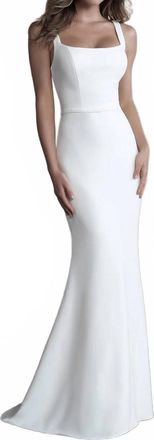 Allure Bridals Squareneck Wedding Gown In Ivory