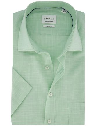 Eterna Overhemd Eterna goren modern fit korte mouw met borstzak