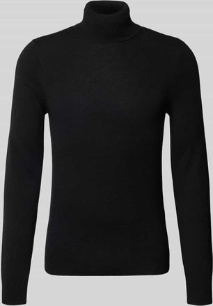 Mc Neal Regular Fit Rollkragenpullover aus Woll-Mix mit Kaschmir-Anteil in Black, Größe XXXL