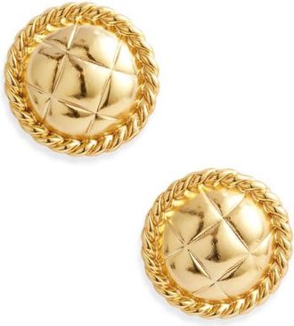 Karine Sultan Roman Style Button Earrings in Gold at Nordstrom