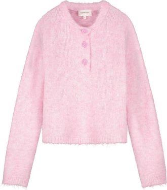 Fab By Fabienne Chapot Coco Pullover LS - Dames - Ronde hals truien - Roze - L - Wol - Truien & Vesten