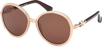 Max Mara MM0065 EMME15 59F Womens Sunglasses Brown Size 58